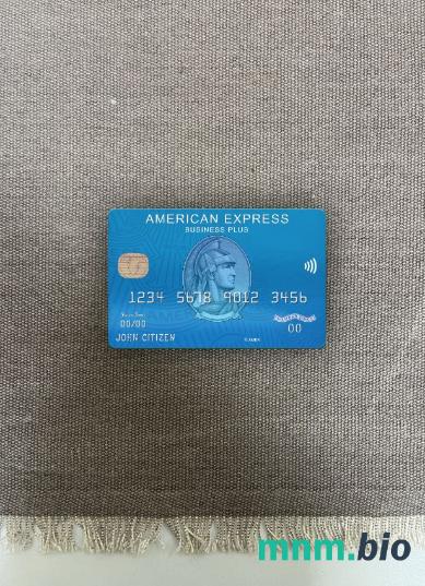 USA Citizens bank amex blue business plus card wygląd fotograficzny skan PSD + zdjęcie